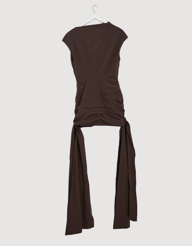 Revibe - Repaired Shona Joy Campbell Draped Tie Mini Dress - AU 8
