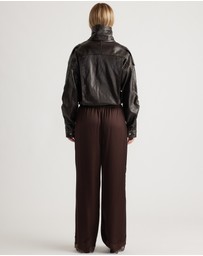 Decjuba - Laine Satin Lace Trim Pants