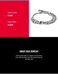 Diesel - Oval D Logo Silver Tone Bracelet