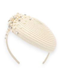 Morgan & Taylor - Zora Beret Fascinator in Beige