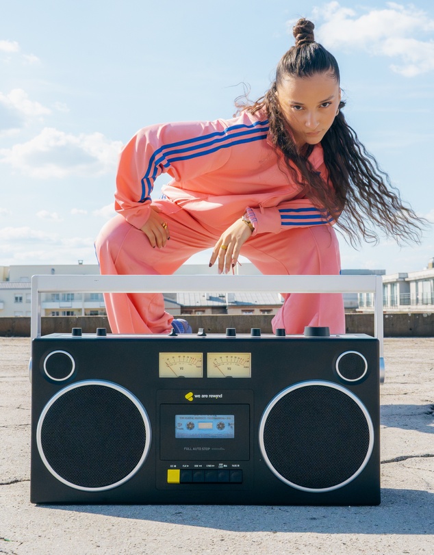 We Are Rewind - We Are Rewind Getto Blaster Cassette Player & Recorder - Curtis, Black