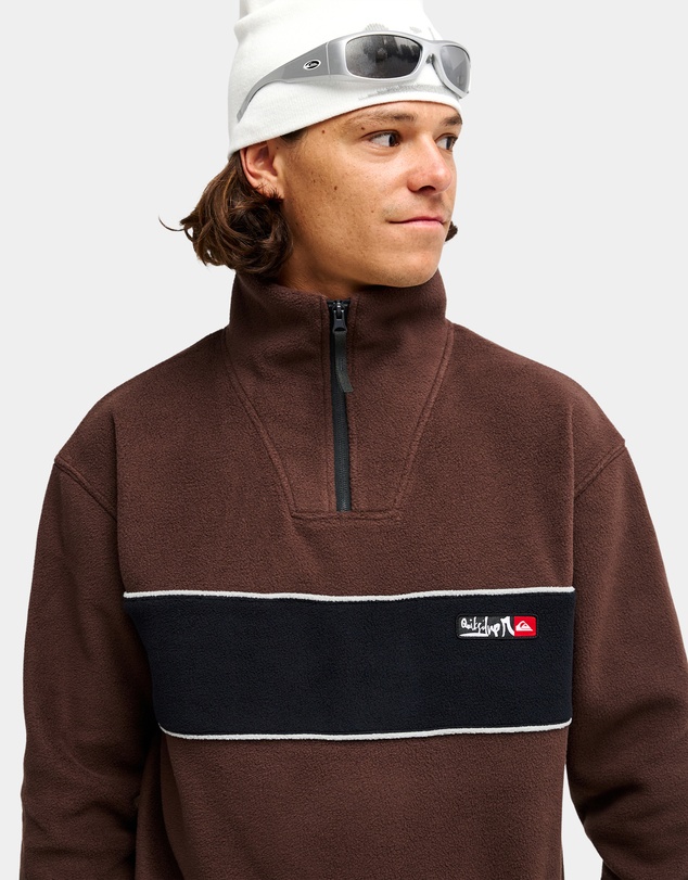 Quiksilver - Mens YG Cruz Polar Half Zip Fleece Jacket