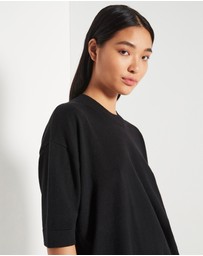 JH Lounge - JHL Crew S/S Sweater (Cotton Cashmere) Black
