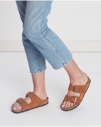 Birkenstock - Unisex Arizona Suede Leather Regular Sandals