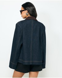 AERE - Evren Contrast Collar Jacket