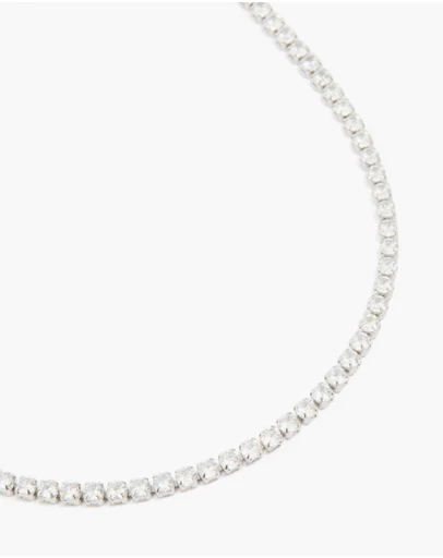 Lovisa - Waterproof Stainless Steel Cubic Zirconia Classic Tennis Necklace