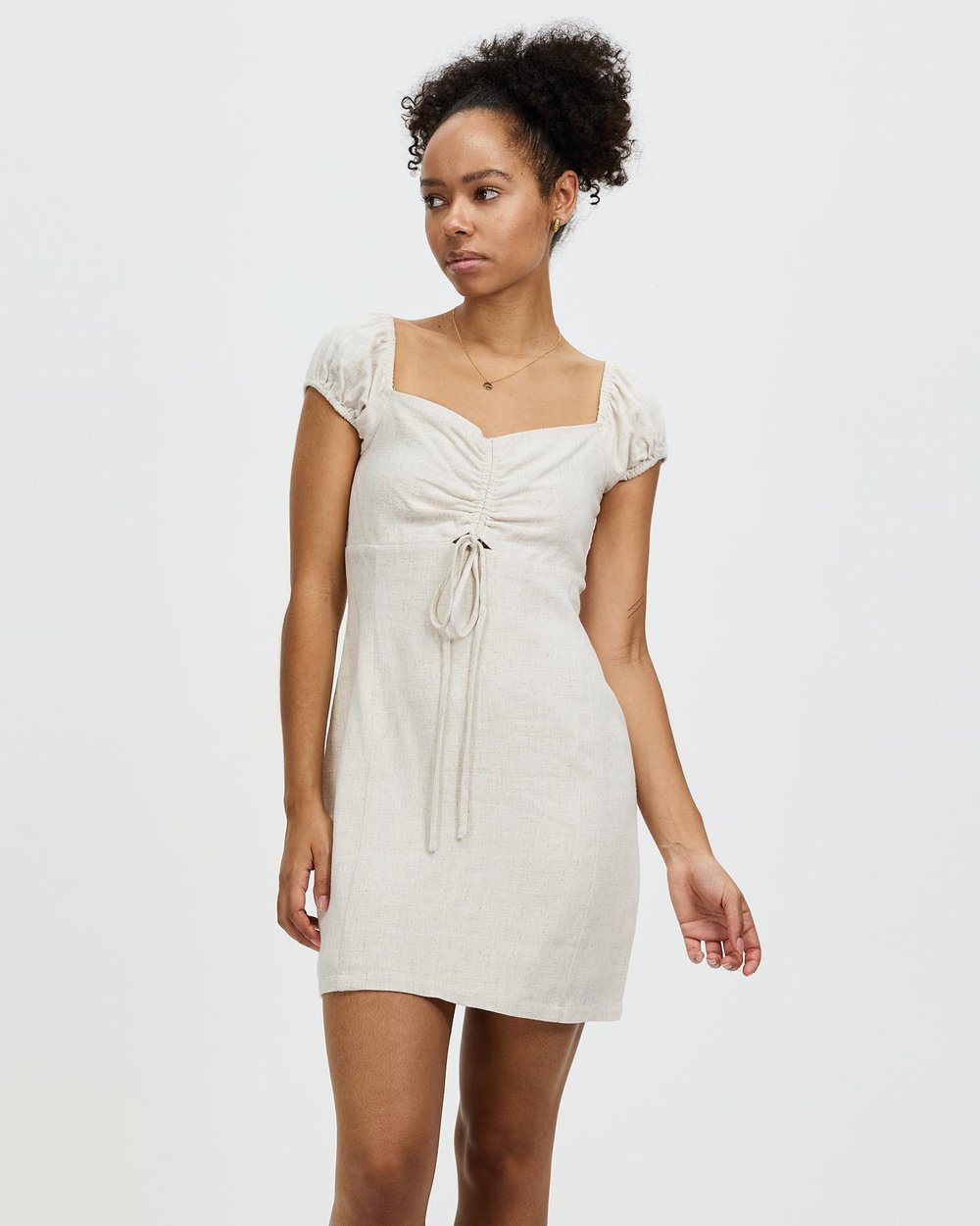 Bella Linen Mini Dress by All About Eve Online | THE ICONIC | New Zealand