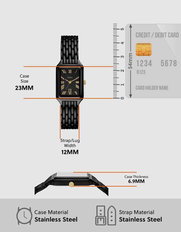 Fossil - Raquel Black Analogue Watch