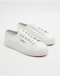Superga - 2740 Platform Tumbled Leather Sneakers