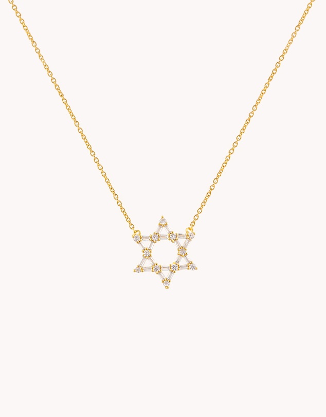 Bianc - Star of David Baguette Necklace