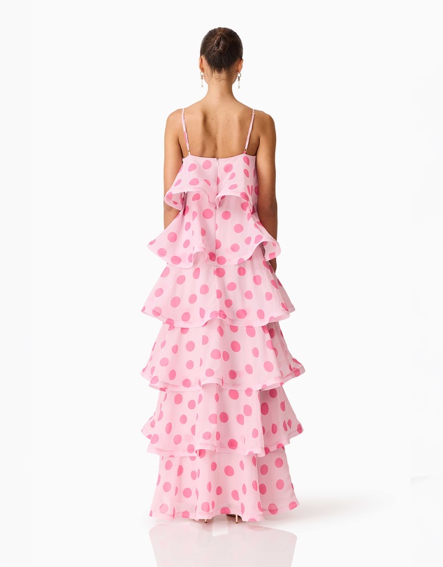 Elliatt - Sola Polkadot Tiered Maxi Dress