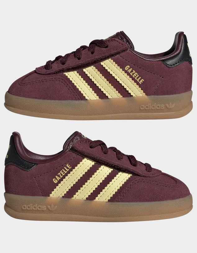 adidas Originals - GAZELLE INDOOR COMFORT CLOSURE ELASTIC LACE SHOES Infants