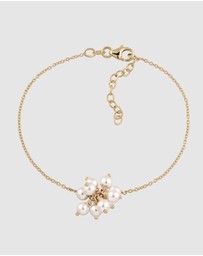 Elli Jewelry - Bracelet Pearl Bridal 925 Sterling Silver Gold-Plated