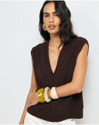 AERE - Mara Cable Knit Vest