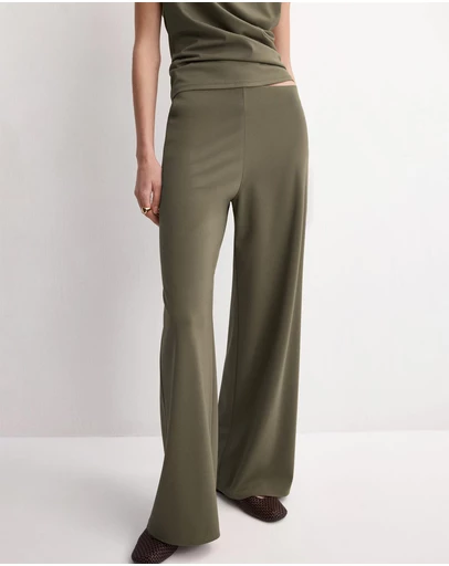 M.N.G - Straight-Fit Trousers With Elastic Waist