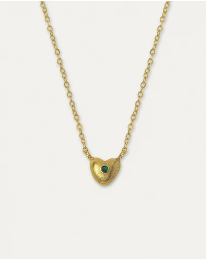 Ottoman Hands - Marina Green Heart Necklace