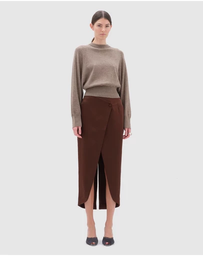 REMAIN Birger Christensen - Midi Wrap Skirt