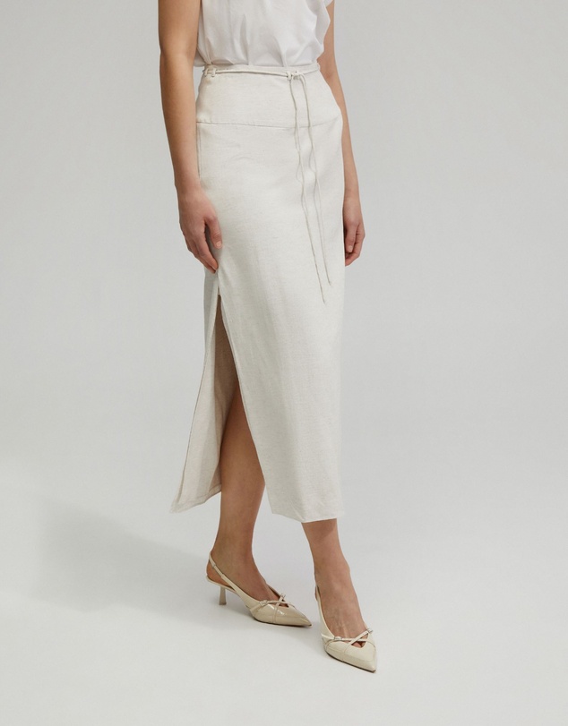 Oxford - Rose Linen Blend Skirt