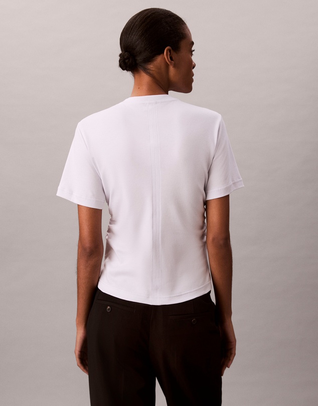 Calvin Klein Jeans - Script Logo Graphic Gathered T-Shirt