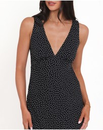 Petal & Pup - Mirae Maxi Dress - Black Polka Dot