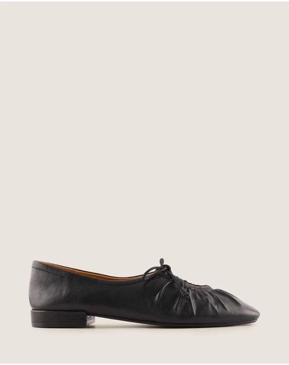 Shelly Shen - Logan Casual Flats Black Leather