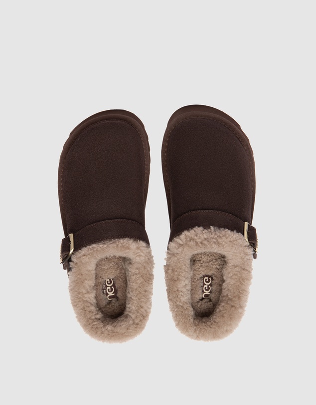 EVERAU - Australian Shepherd Ugg Pulsey Platform Cow Suede Upper House Shoes
