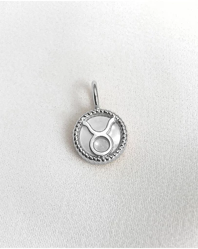 Wanderlust + Co - Taurus Zodiac Mother of Pearl 925 Sterling Silver Pendant