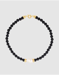 HOUSE OF SLANI - Black Gold Onira Onyx Bead Necklace