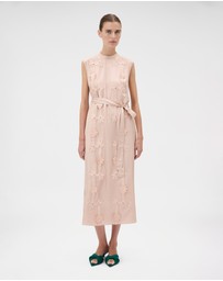 Oroton - Ribbon Trim Silk Sheath Dress