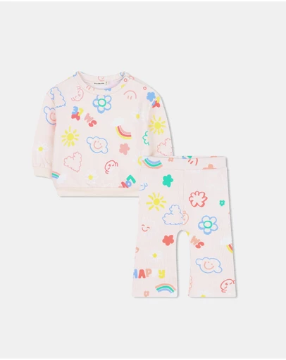 Billieblush - Heart Detail Sweater and Trousers Set - Babies