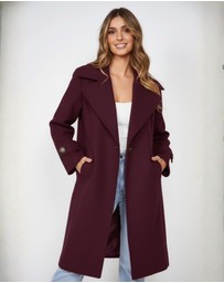 Esther & Co - Fireplace Coat - Plum