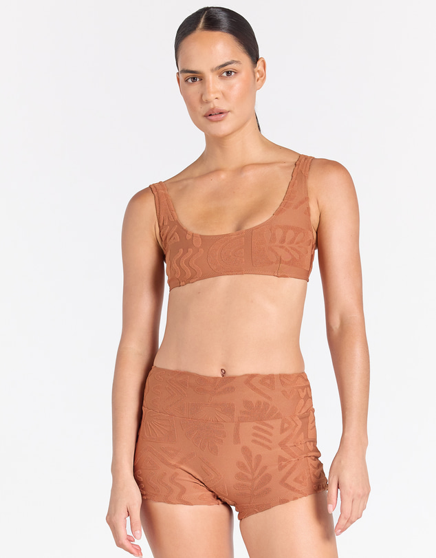 Poolside Paradiso - Mai Tai Solstice Bikini Top - Cinnamon
