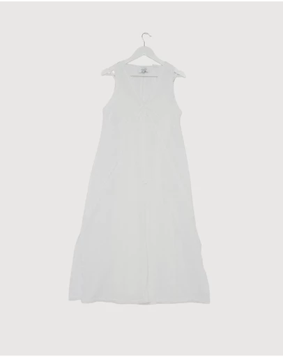 Revibe - Repaired Minima Esenciales Orsa Cotton Lace Midi Dress - AU 8