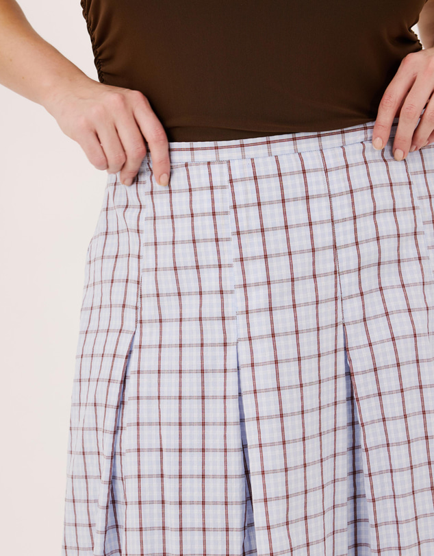 Atmos&Here Curvy - Rubi Check Midi Skirt