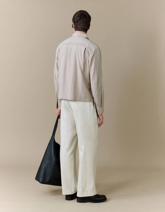 Percival - Leland Cuban Boxy Long Sleeve Shirt