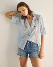 Auguste The Label - Viola Embroidered Blouse
