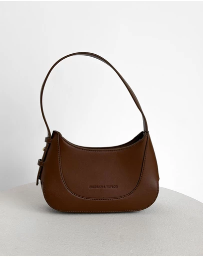 Morgan & Taylor - Aurora Shoulder Handbag in Chocolate Brown