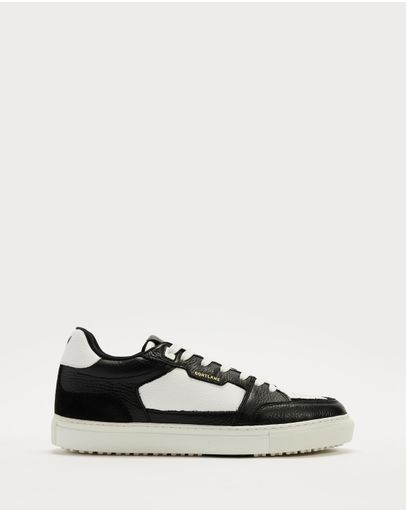 Black/White Leather