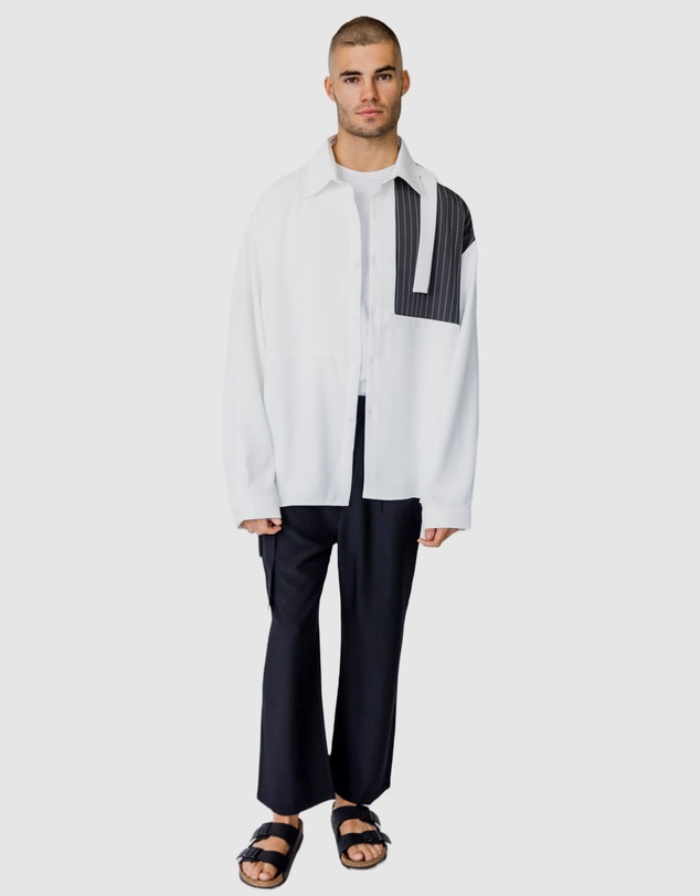 Justin Cassin - Tatum Pinstripe Block Shirt