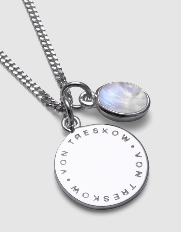 Von Treskow - Moonstone & VT Plate Necklace