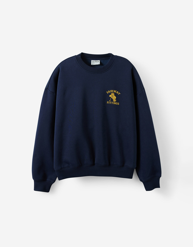 Cotton On - Relaxed Fit Graphic Crew Sweater