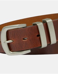 Buckle - Brumby. Australian Made Full Grain Natural Leather Belt. 38mm width.