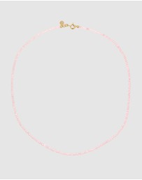 Elli Jewelry - Necklace Quartz Beaded Summer 925 Sterling Silver Gold-Plated
