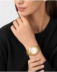 Plein Sport - PLEIN GLAM 40mm White Silver Dial and Gold-tone bracelet