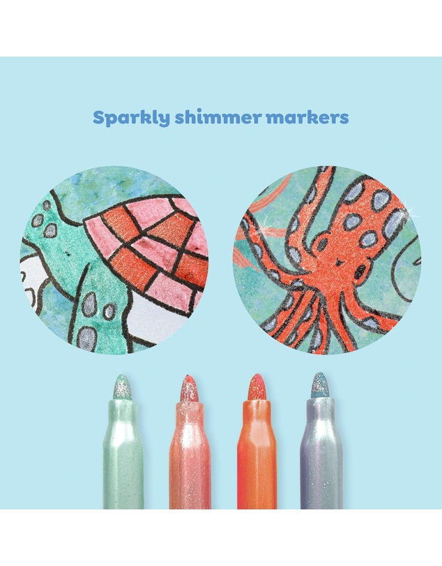 Tiger Tribe - Shimmer Colouring Set - Sea Life
