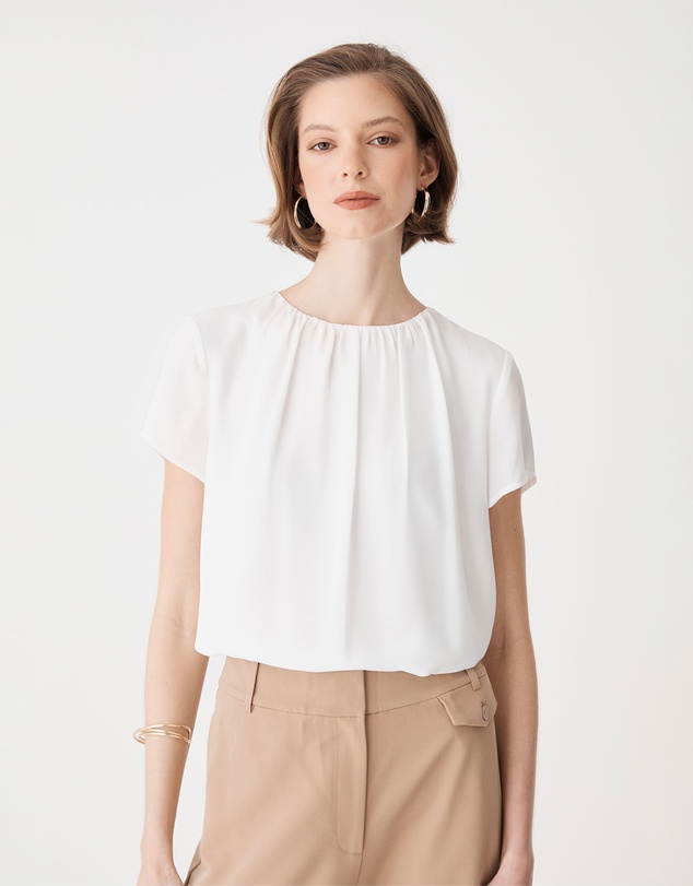 Forcast - Angela Gathered Neck Top