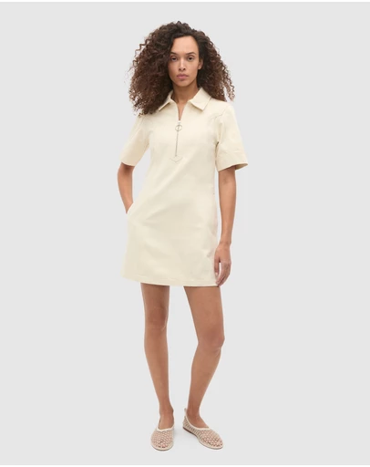 Seed Heritage - Denim Zip Mini Shirt Dress