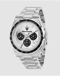 Maserati - Maserati Velocita 43mm Chrono Silver Dial Stainless Steel Strap Watch