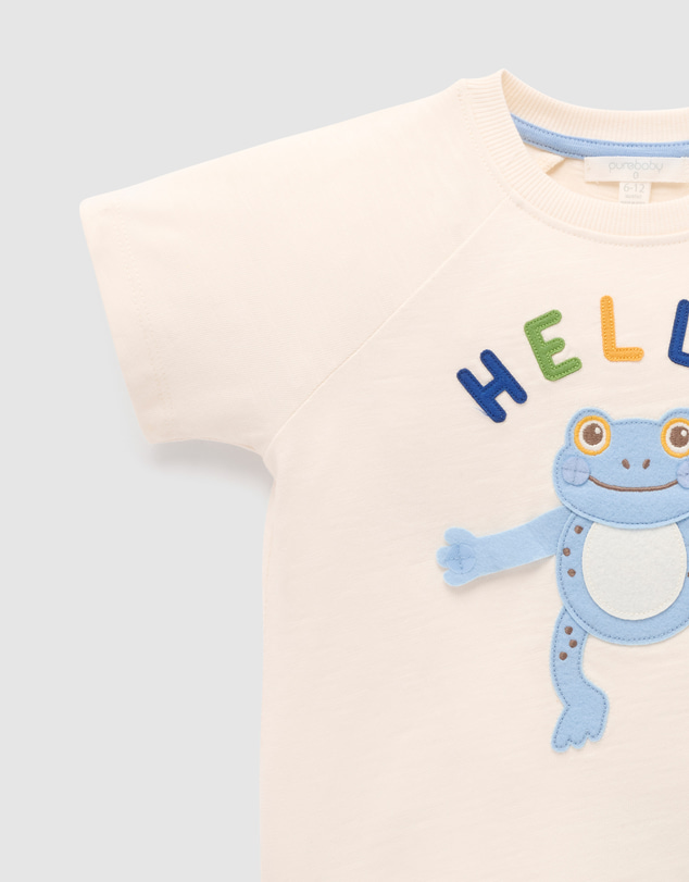 Purebaby - Hello Relaxed Tee-Kids-Babies