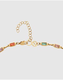 Nialaya Jewellery - Women's Rectangle Tennis Necklace
